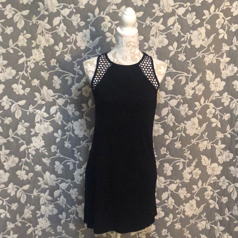 Black Sleeveless Coverup with Cutouts
